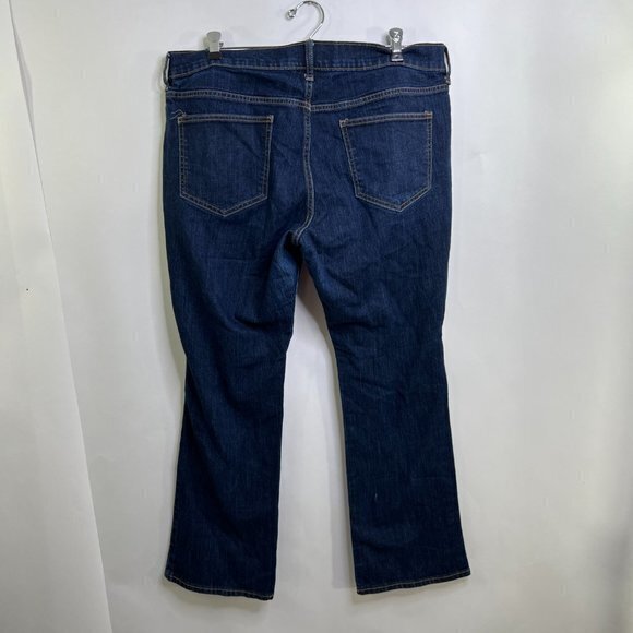 Old Navy 12 Short Flirt Bootcut Dark Wash Blue Denim Jeans Stretch Solid - Picture 4 of 11